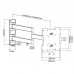 Fits LG TV model 32LS3500 Silver Swivel & Tilt TV Bracket